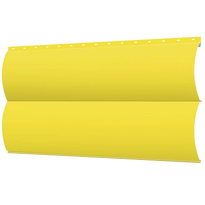 Сайдинг металлический Блок-Хаус под бревно RAL1018 Желтый фото Центр Металлокровли