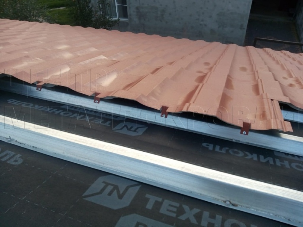 Металлочерепица Геркулес 8004 терракотовый Стальной Бархат от Центра Металлокровли в Архангельске