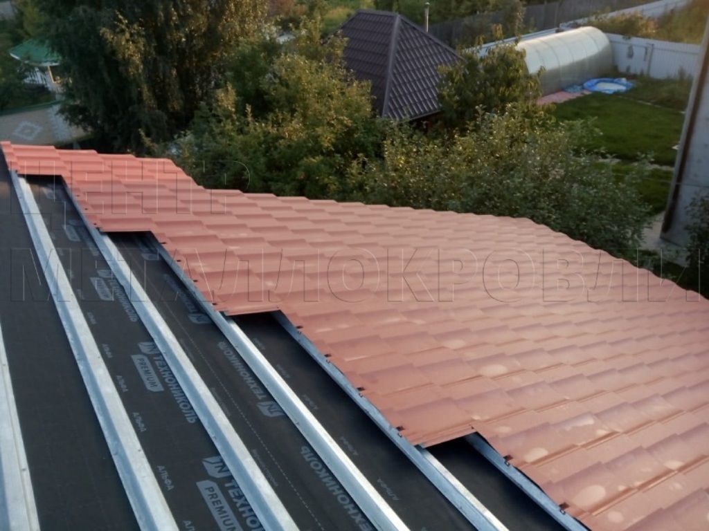 Металлочерепица Геркулес 8004 терракотовый Стальной Бархат от Центра Металлокровли в Архангельске