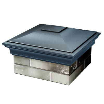 Колпак на столб забора MONBLAN Темно-Серый 1,5х1,5 кирпича размер под посадку 385х385мм фото 2